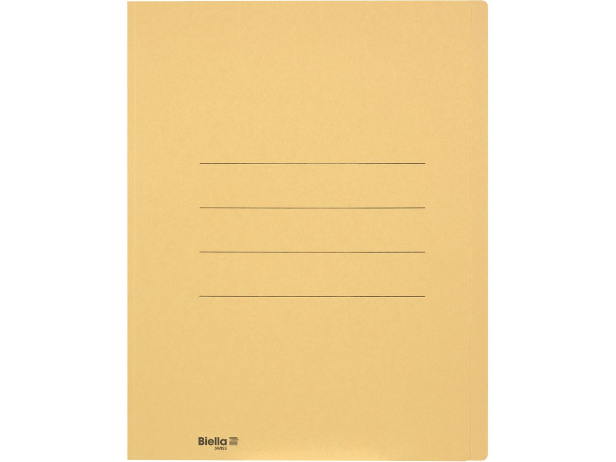 BIELLA Einlagemappe A4 25040020U gelb 240g/m2 100 Stück (7611365216574)