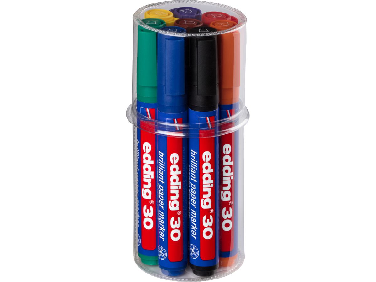 EDDING Permanent Marker 30 30-E8 8 colori ass. (4004764099795)