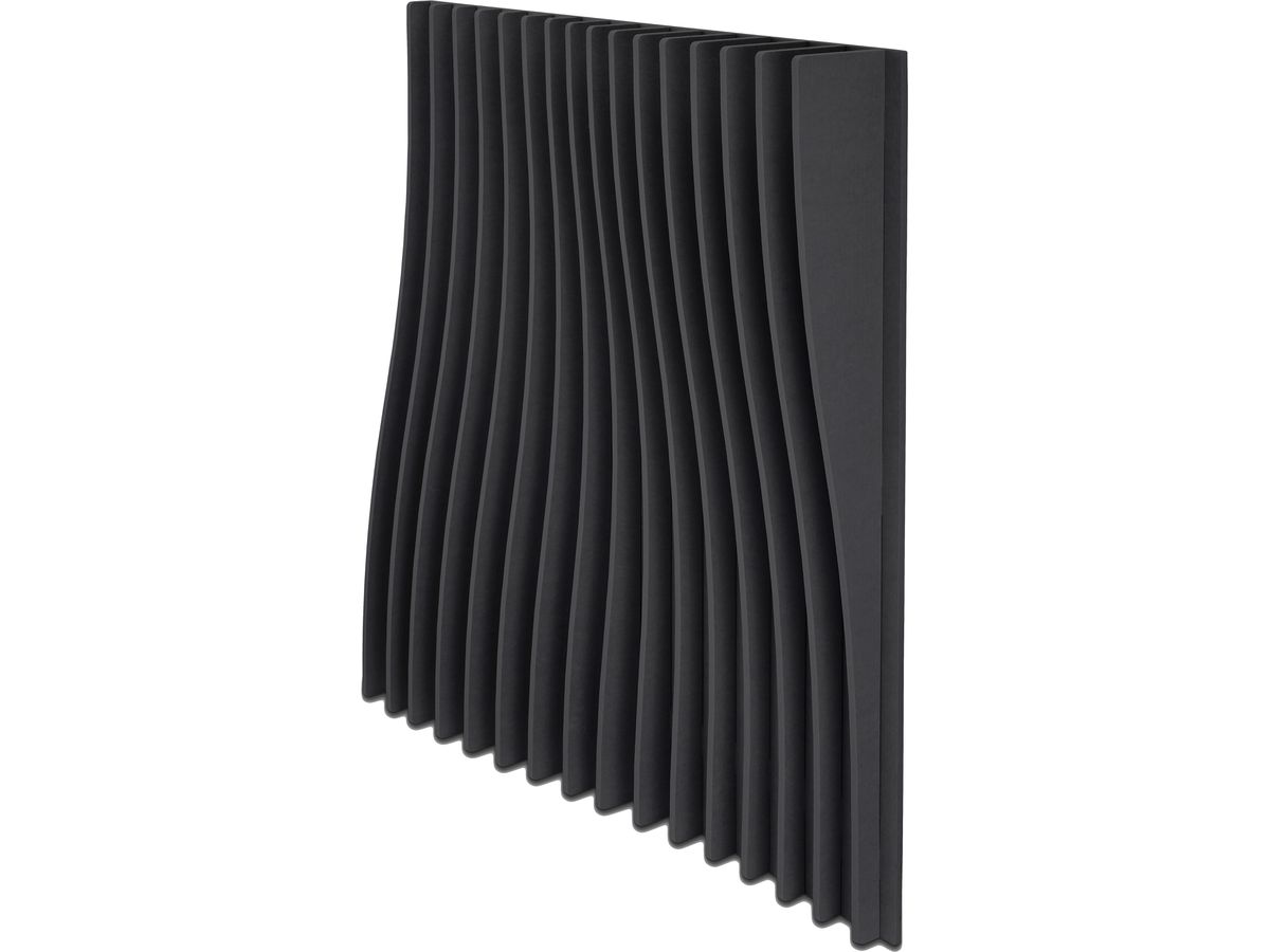 SUONO Panneaux muraux 120x120x16cm 3333.U12.2600 BLADES, noir (7640439765458)