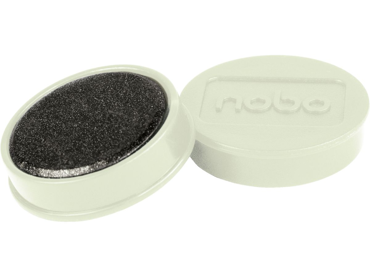 NOBO Magnet rund 38mm 1915315 weiss 10 Stück (5028252611374)