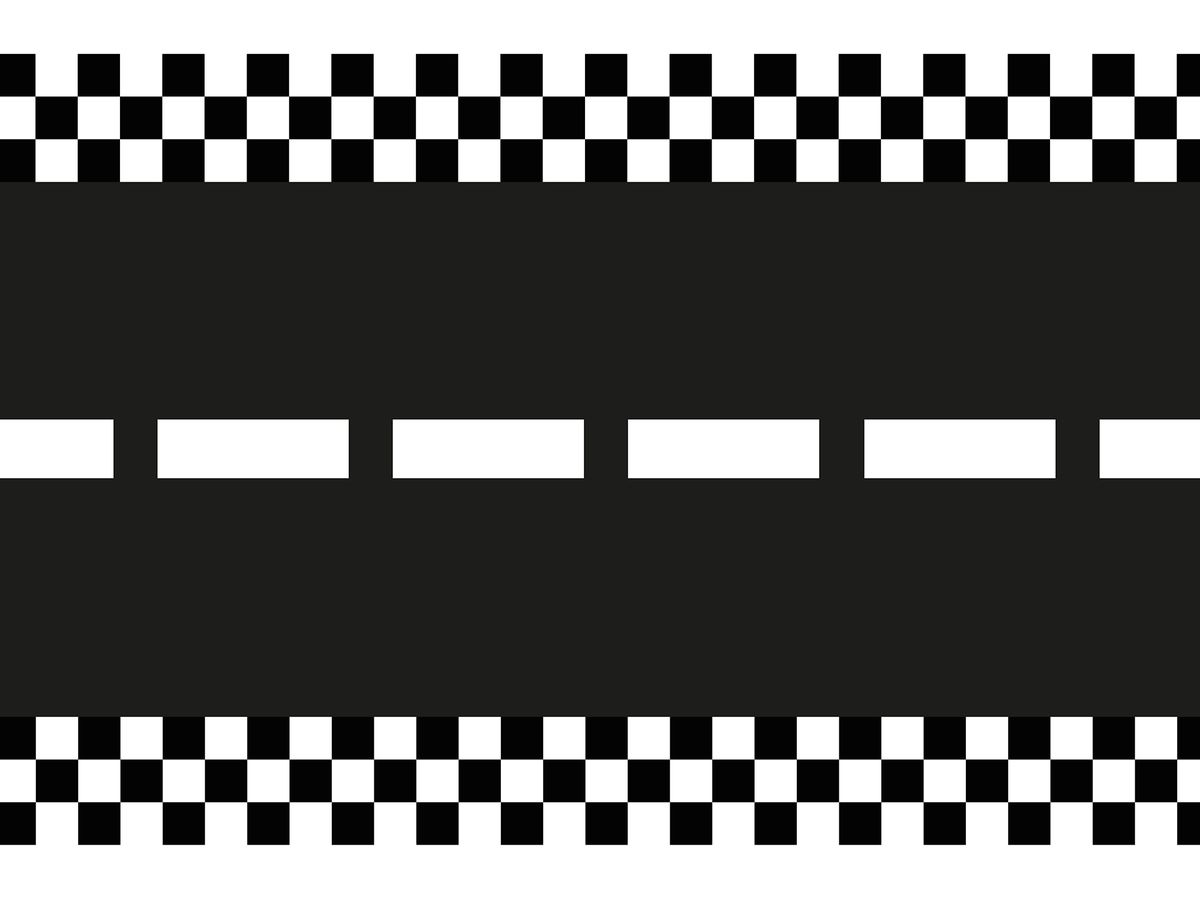 PARTYDECO Chemin de table 40x500cm BF4 Circuit automobile (5904555036277)