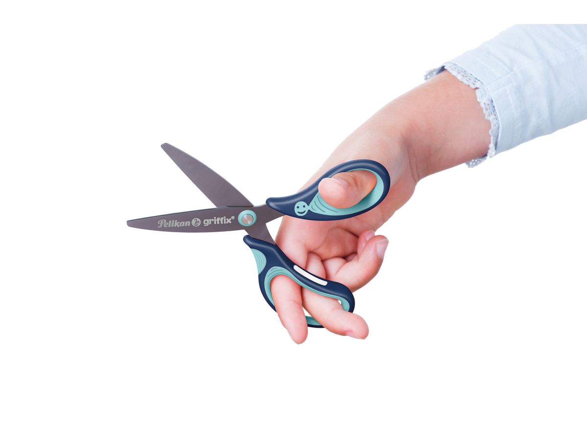 PELIKAN griffix Schere Blau 803502 Rechtshänder (4012700803504)