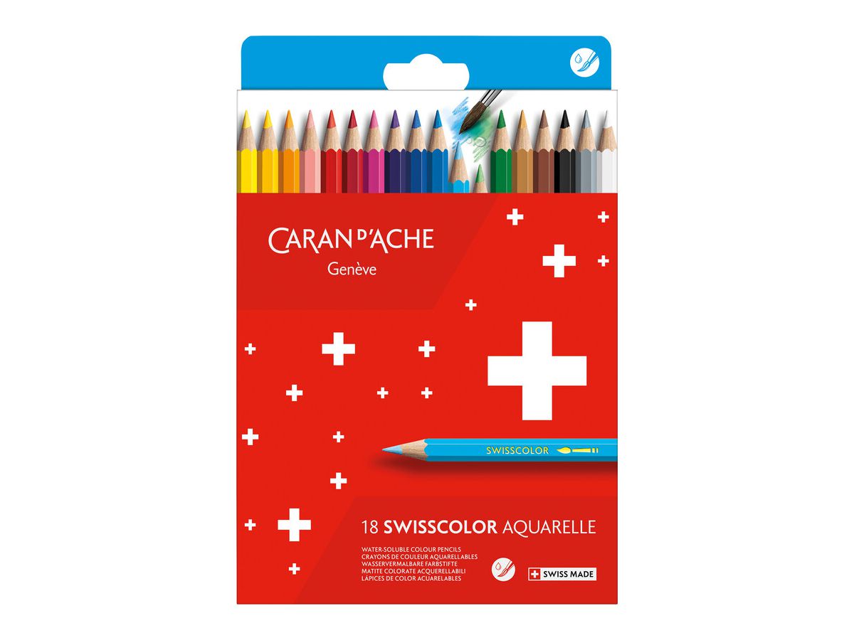 CARAN D'ACHE Crayon Swisscolor 1285.818 assortis 18 pièces (7630002343282)