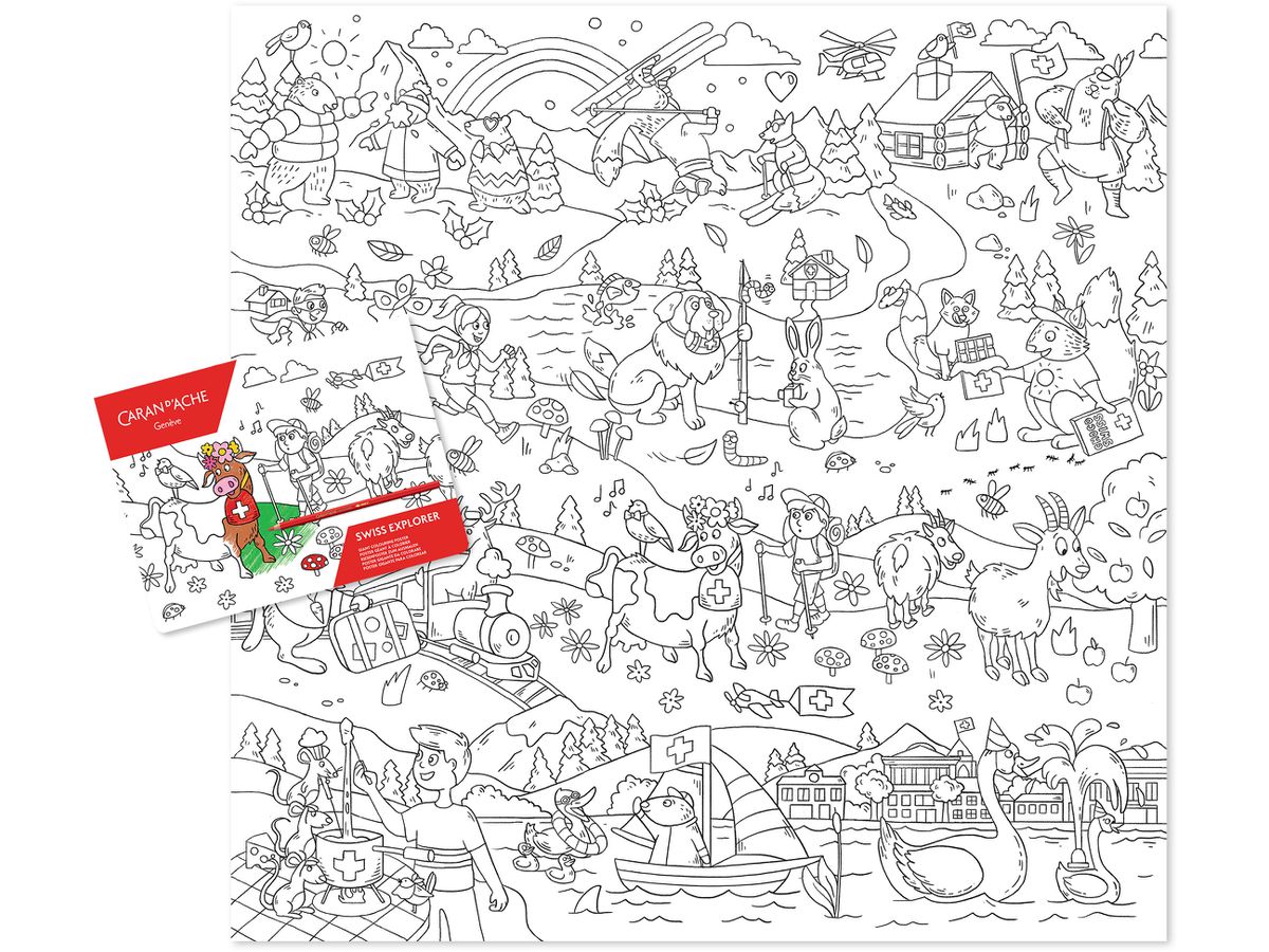 CARAN D'ACHE Swiss Explorer 454.703 Farbposter FSC (7630002347372)