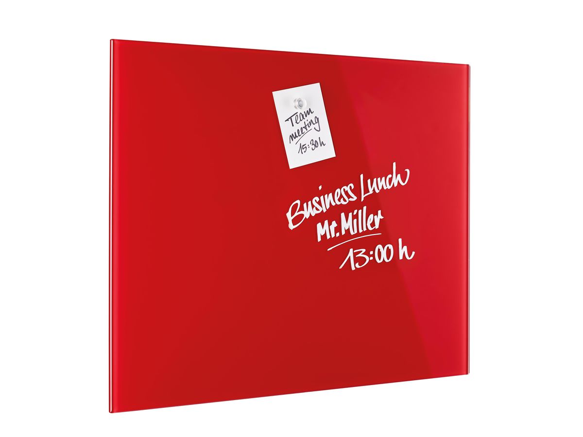 MAGNETOPLAN Design-Glasboard 800x600mm 13403006 rouge, magnétique (4013695057118)