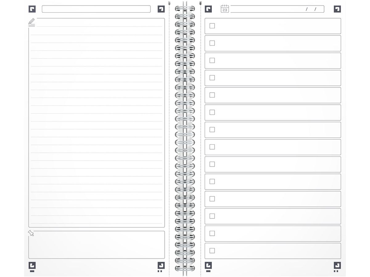 OXFORD Task Manager 141x246mm 400184966 ligné, aqua 115 feuilles (5904017434139)