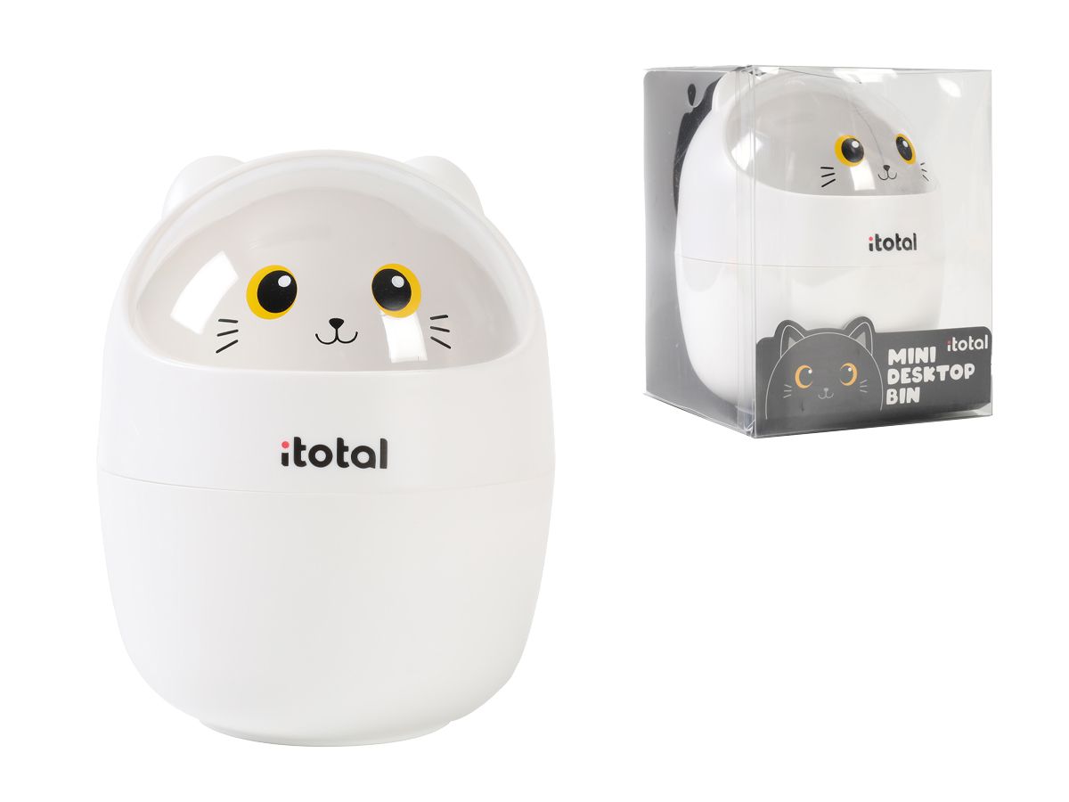 I-TOTAL Mini-bac à ordures 16x12cm XL2702 White Cat (8059037074777)