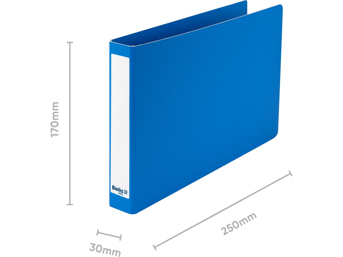BIELLA Classeur ann. Viria 3cm 15155305U bleu 2 anneaux A5 hor. (7611365204373)