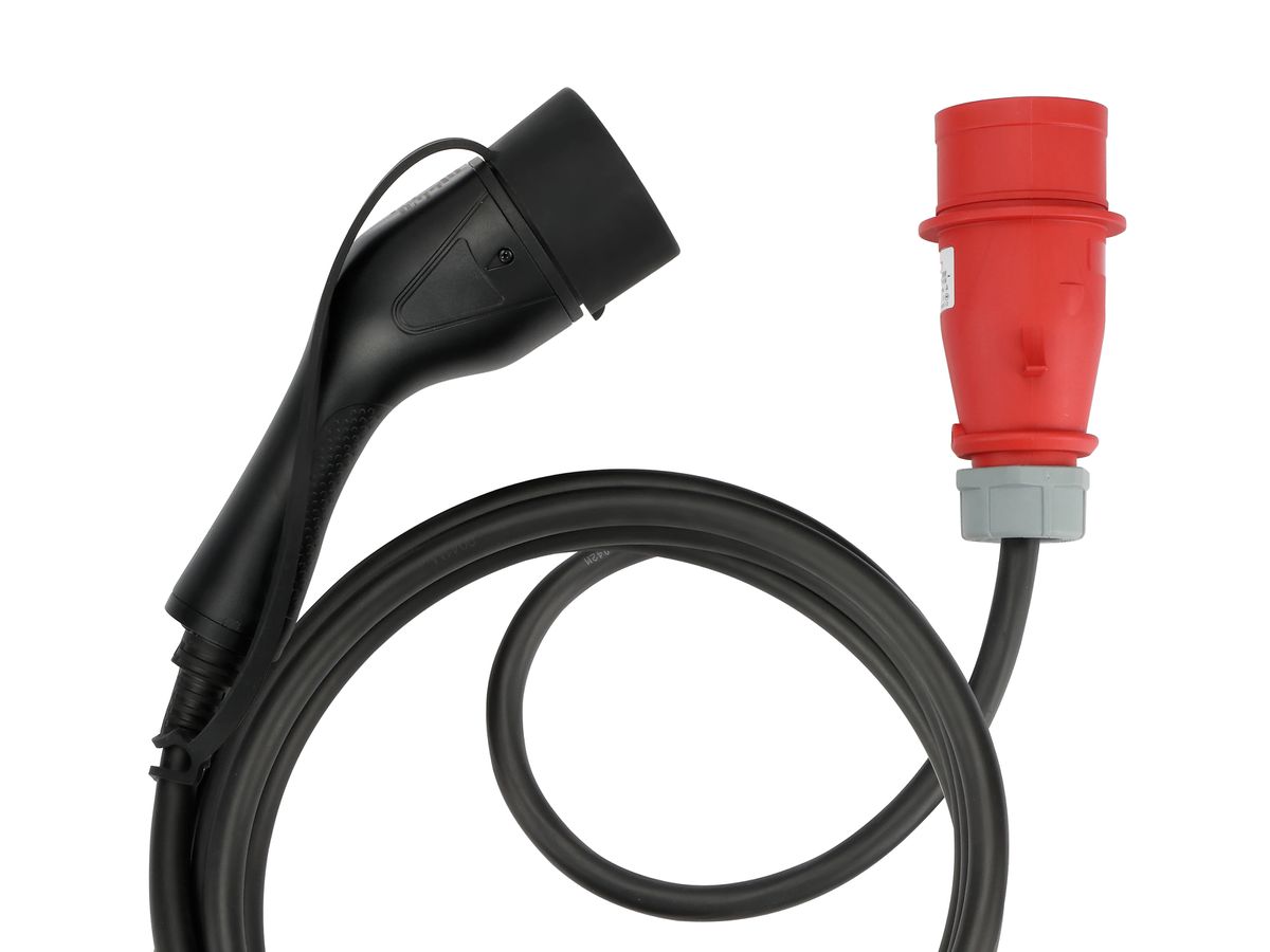 DELTACO e-Charge,cab.LED disp.type-2 EV-3226 3-phase,16A, Mode-2,6m,Bl. (7333048056511)