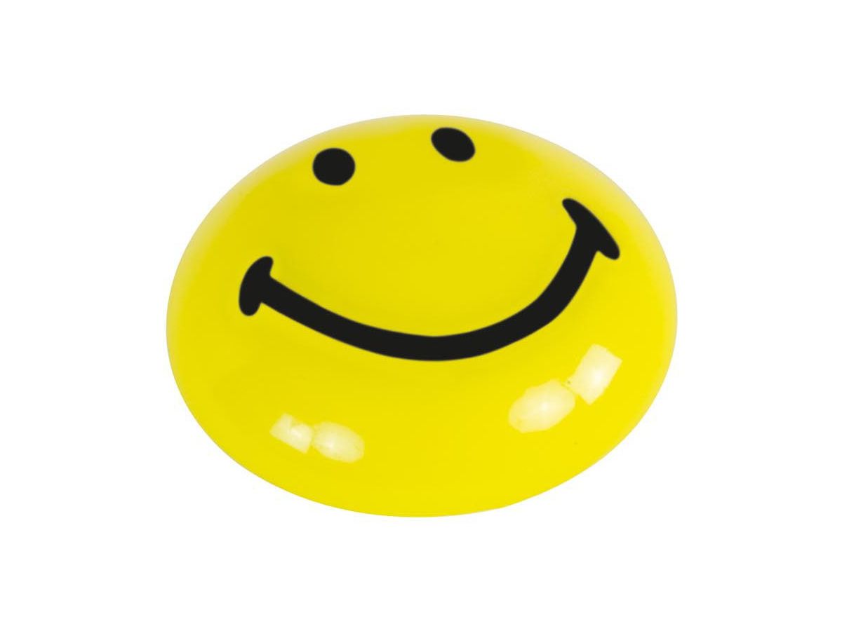 MAGNETOPLAN Smiley Magnete gelb-schwarz 16673 gross 40mm 4 Stk. (4013695028460)