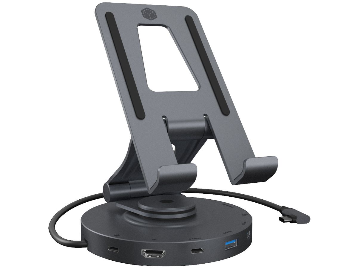 ICY BOX Swivel stand & DockingStation IB-TH100-DK USB-C, HDMI, USB-A, (4250078173762)