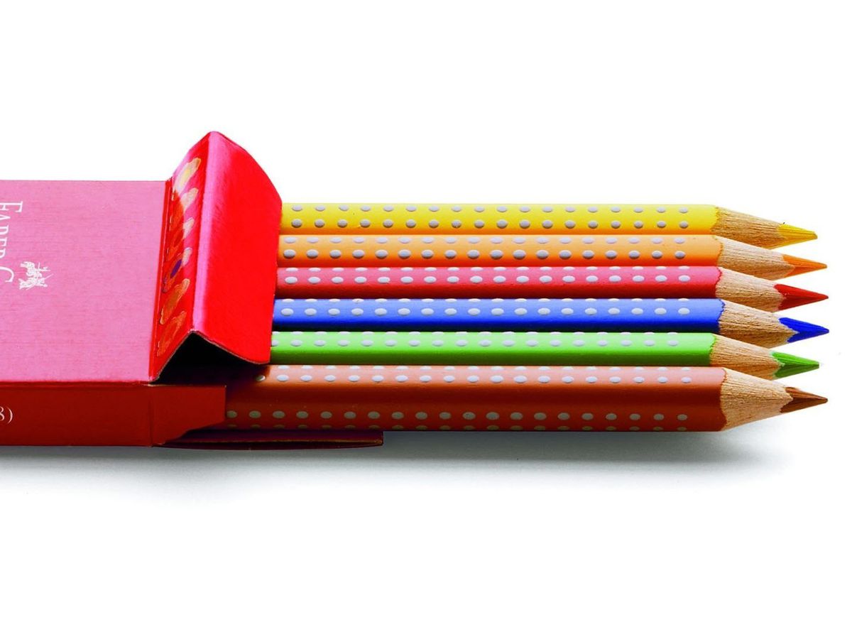 FABER-CASTELL Matite di colore Grip 112406 6 colori (4005401124061)