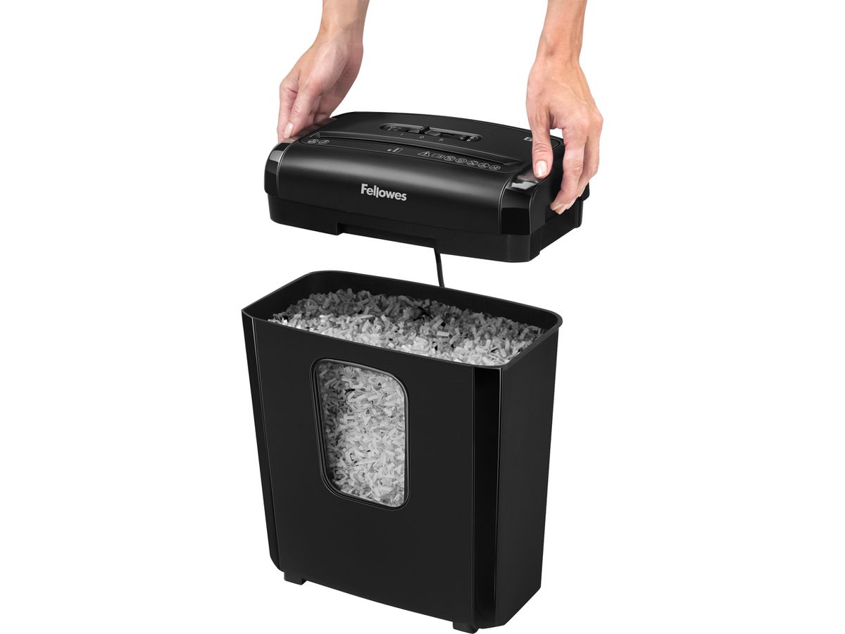 FELLOWES Destructeur doc Powershred 4631101 6M, P-4, 13Lt, noir (0043859743568)