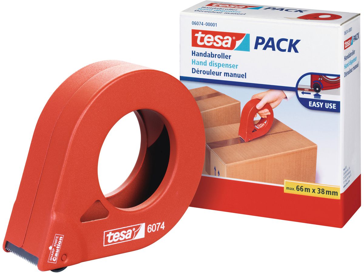 TESA Dérouleur 38mm×66m 607400001 orange (4042448203847)