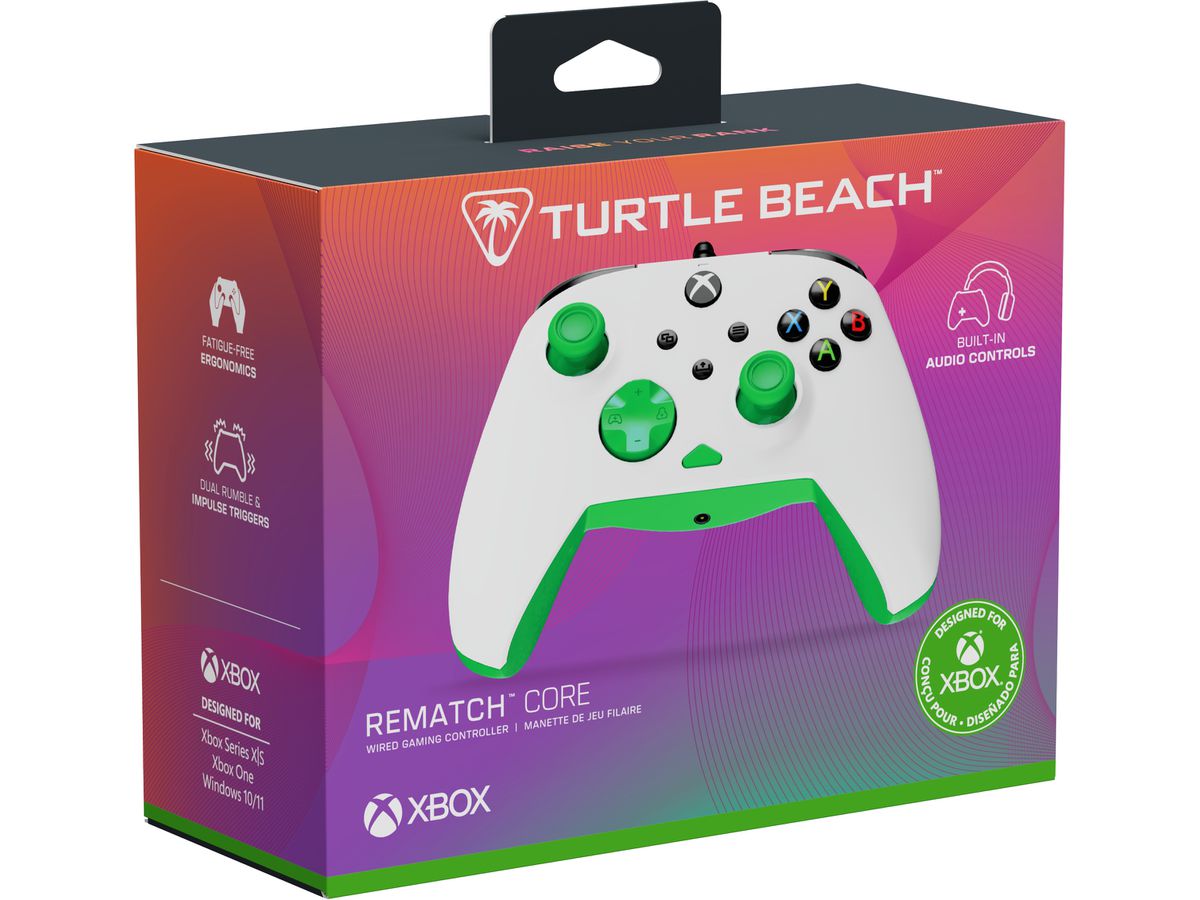 TURTLE BEACH Rematch Core Wired Ctrl. TBC-2002-55 XB, White,Green (0840454400052)