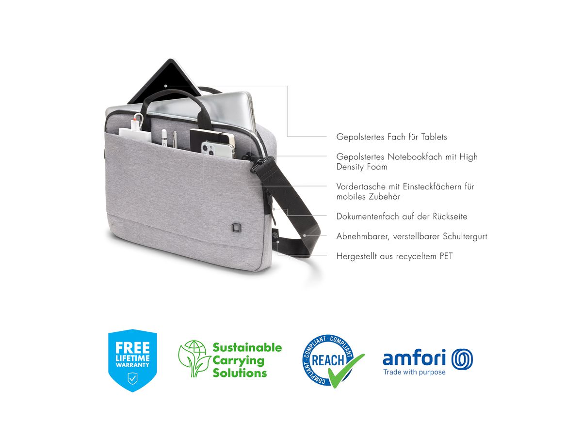 DICOTA Eco Slim Case MOTION lgt Grey D31867-RPET for Universal 10 - 11.6 inch (7640186418126)