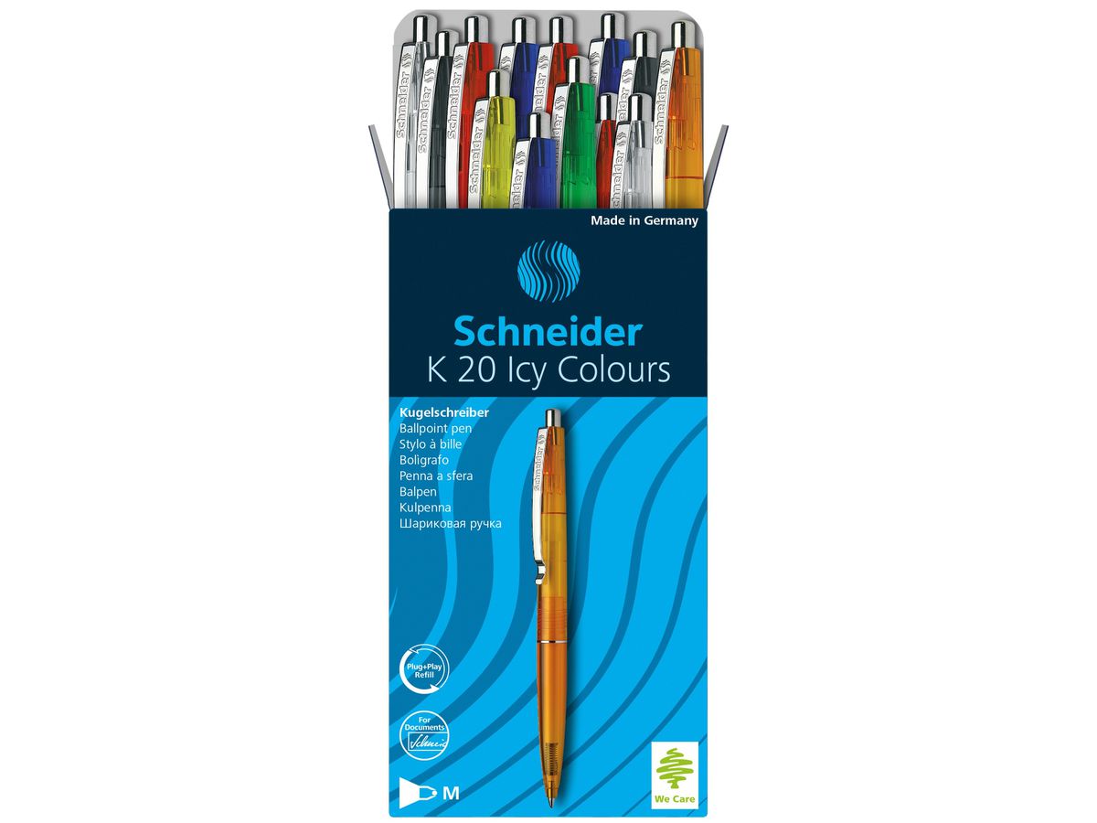 SCHNEIDER Penna sfera K20 ICY 004689 ass., 20 pezzi (4004675010469)