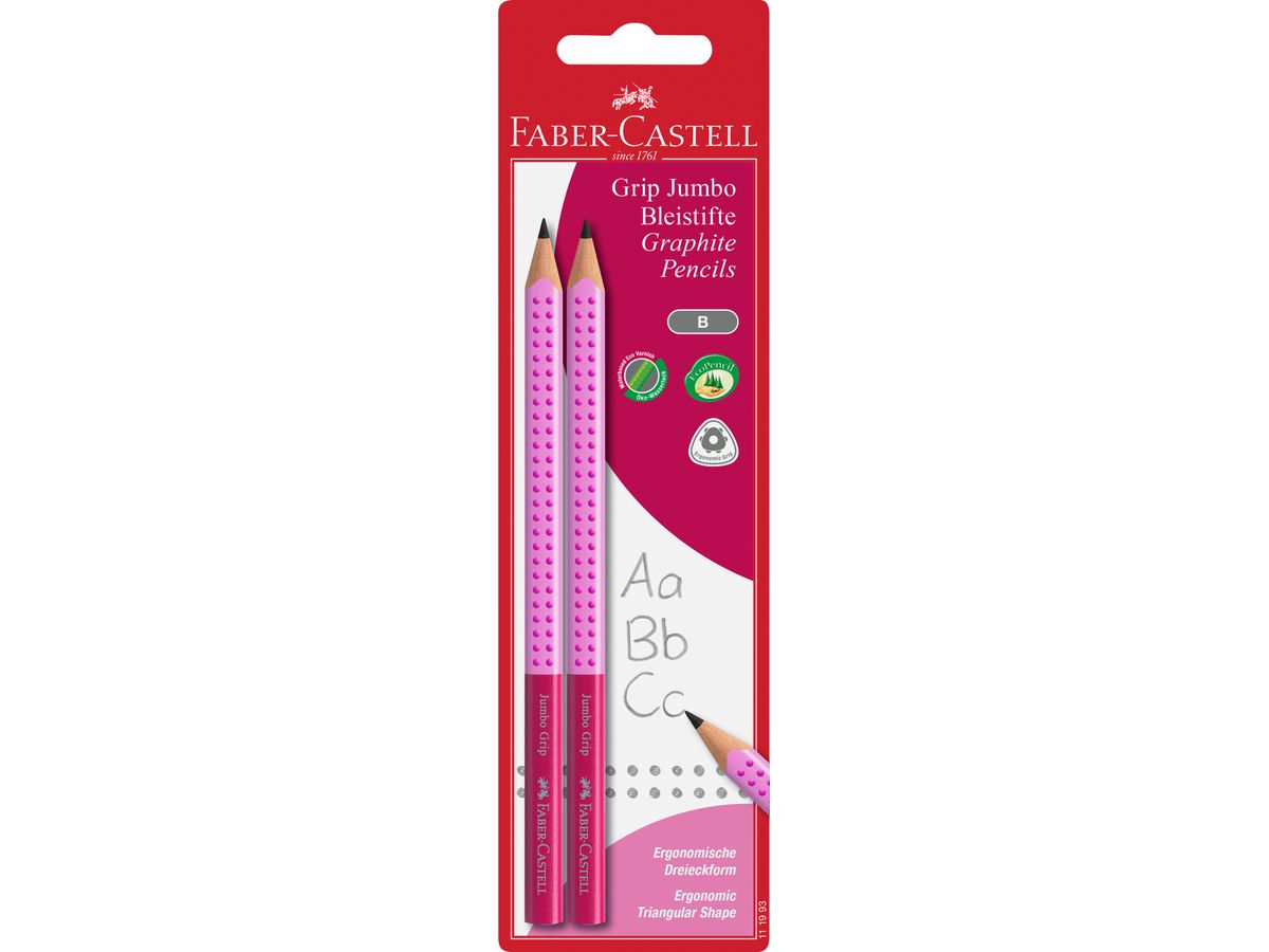 FABER-CASTELL Matita Jumbo Grip B 111993 4 colori, set (4005401119937)