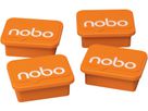 NOBO Magnete 18x22mm 1905327 orange 4 Stück (5028252526135)