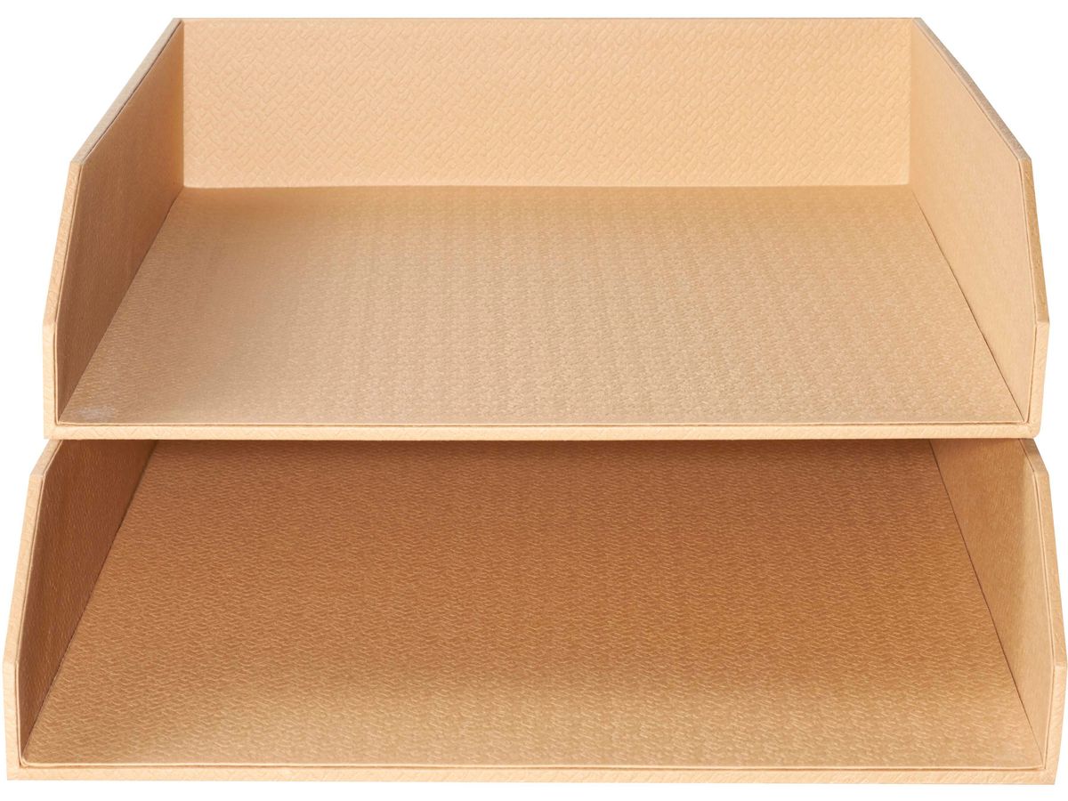 EXACOMPTA Corb à courrier OfficeByMe A4+ 14602E lot de 2, beige (3130630146025)
