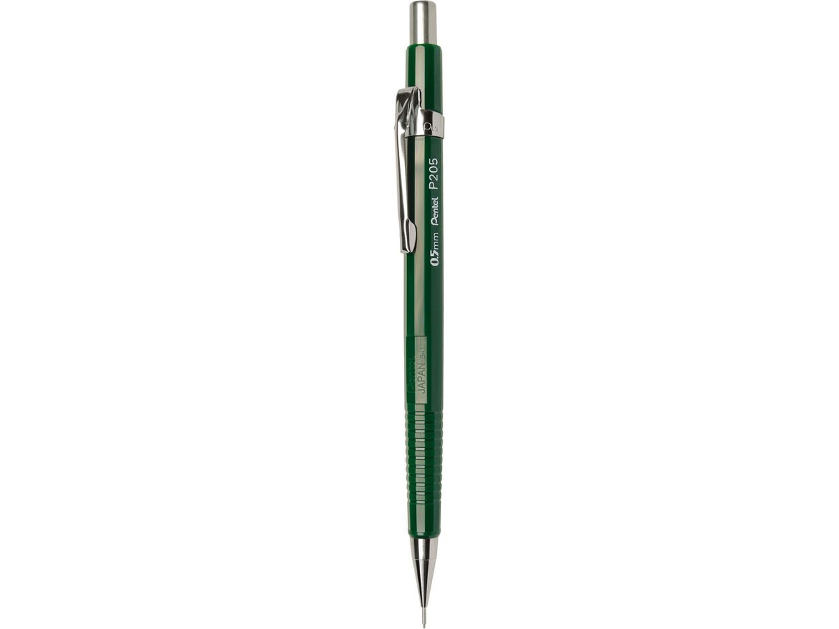 PENTEL Portamine Sharp 0,5mm P205-D verde con gomma cancellare (3474372205047)
