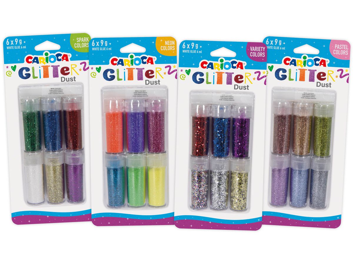 CARIOCA Glitterstaub Display 52017 8 Stück E-6 (8003511520175)