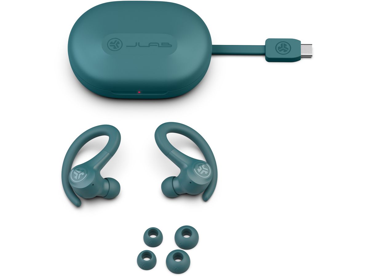 JLAB Go Sport+ Earbuds IEUEBGAIRSPRTRTEL124 True Wireless, Teal (0812887019705)