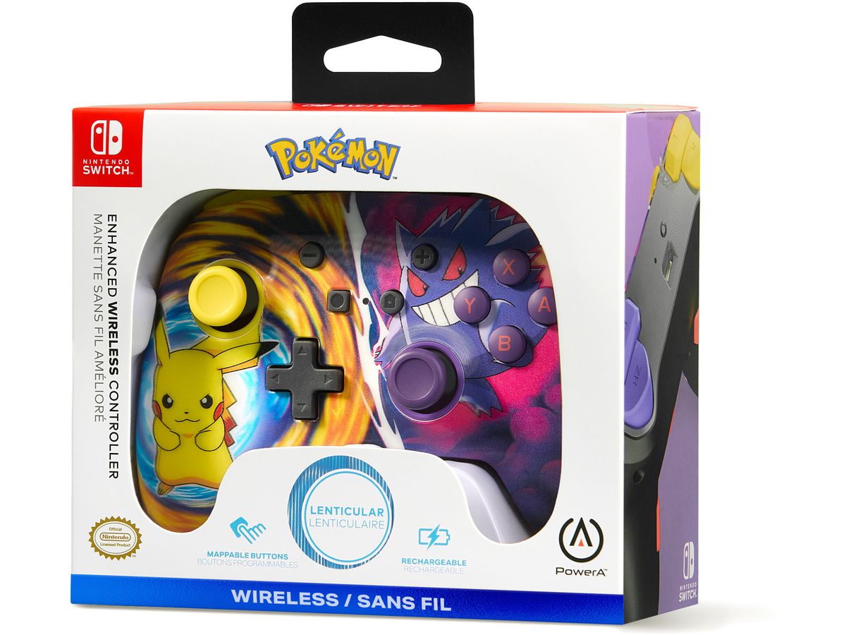 POWER A Enhanced Wireless Ctrl. NSGP0420-01 NSW, Pikachu vs. Gengar (0617885133411)