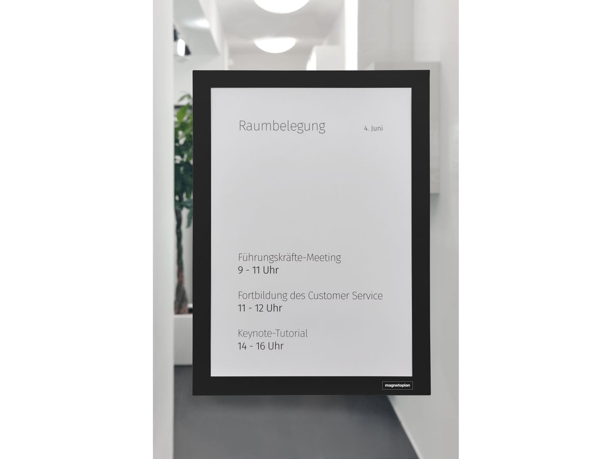 MAGNETOPLAN Magnetrahmen A4 1131912 selbstklebend, schwarz 2 Stk. (4013695064987)