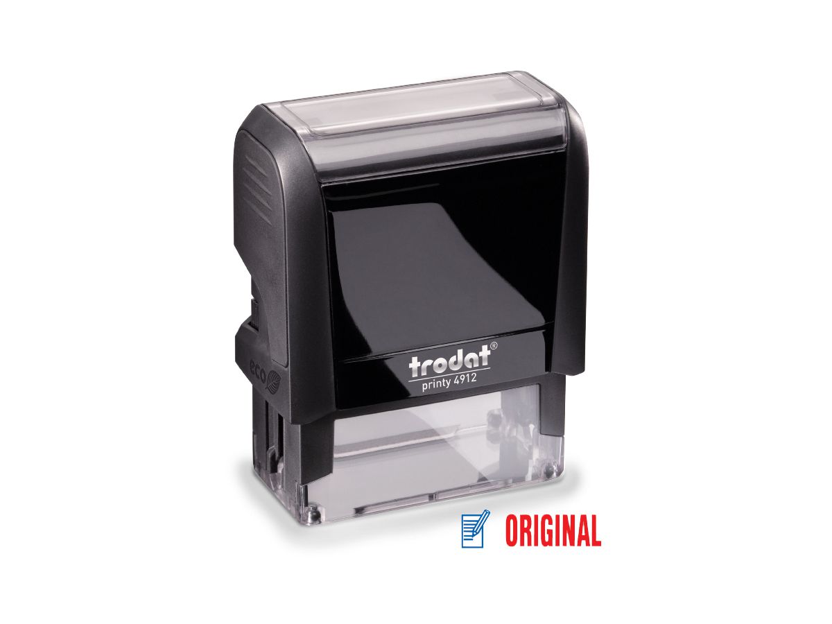 TRODAT Timbro Original 4912ORIGINAL blu/rosso 47x18mm (0092399433446)