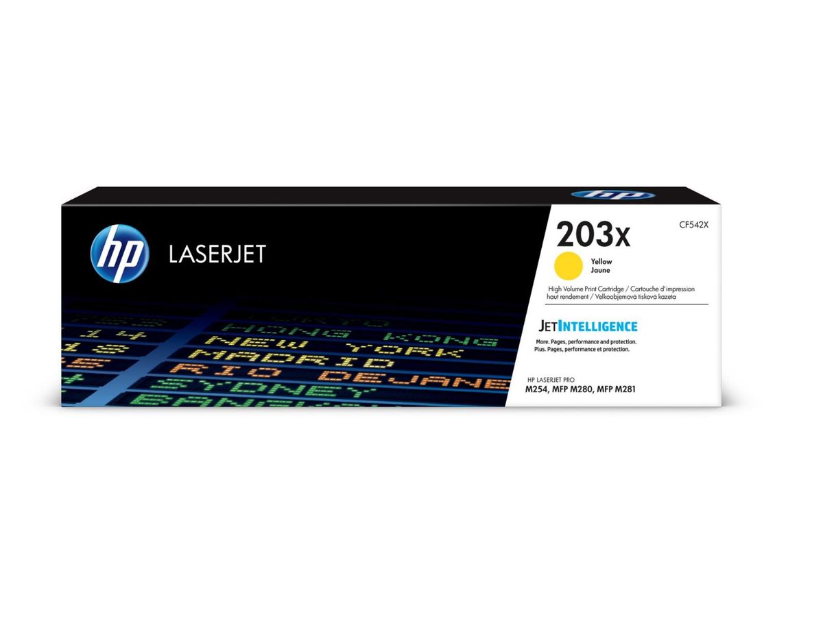 HP Toner-Modul 203X yellow CF542X CLJ Pro M254/MFP M280 2500 S. (0190781107149)