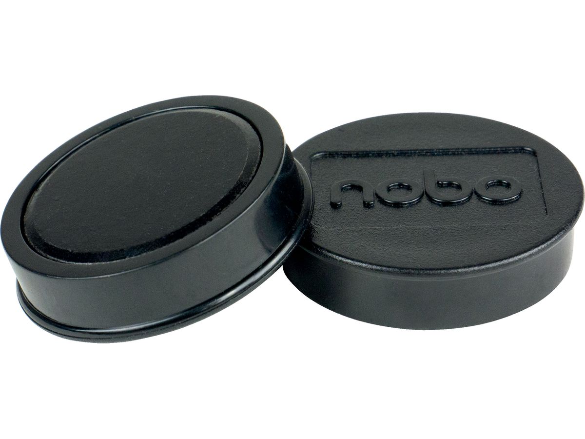 NOBO Calamita rotonda 38mm 1915305 nero 10 pezzi (5028252611275)