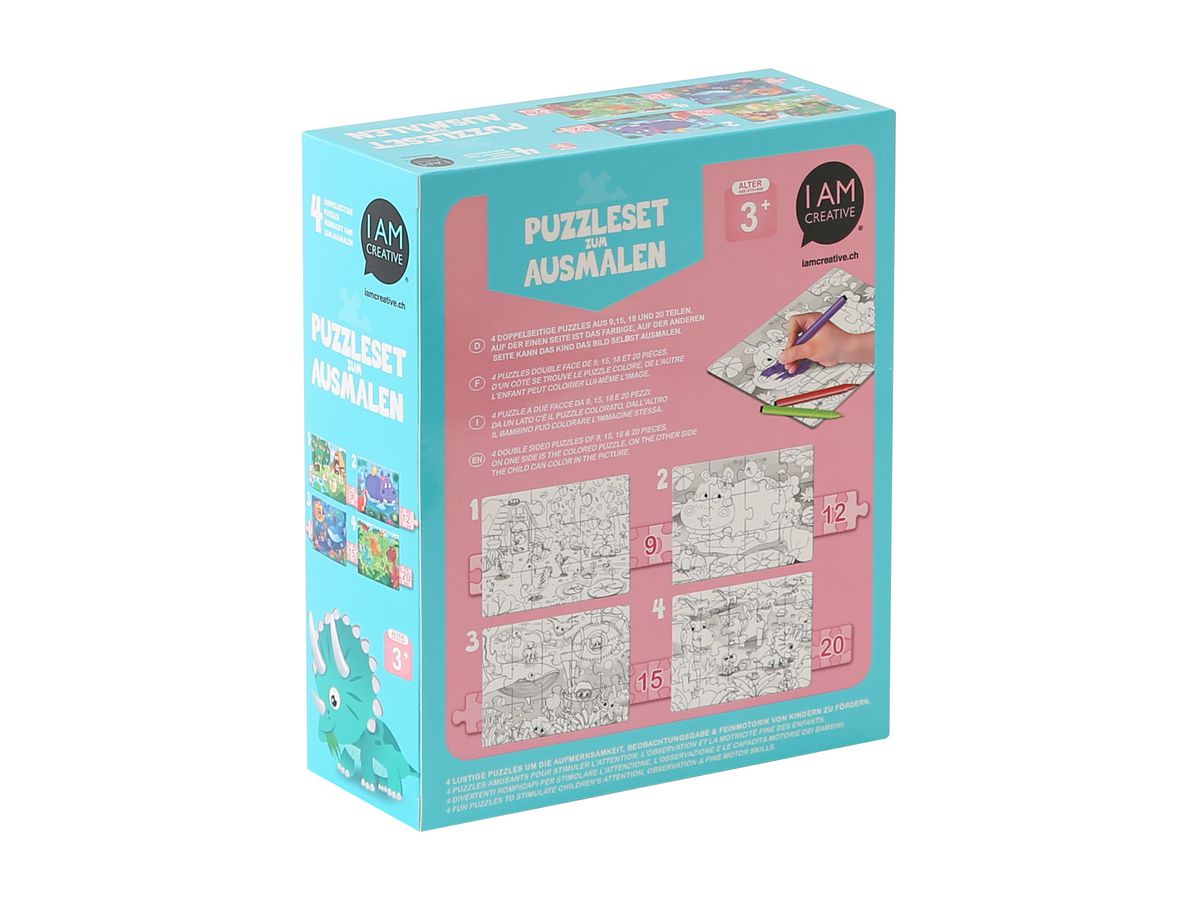 I AM CREATIVE Puzzleset 4087.552 zum Ausmalen ab 3 Jahre (7611983207114)