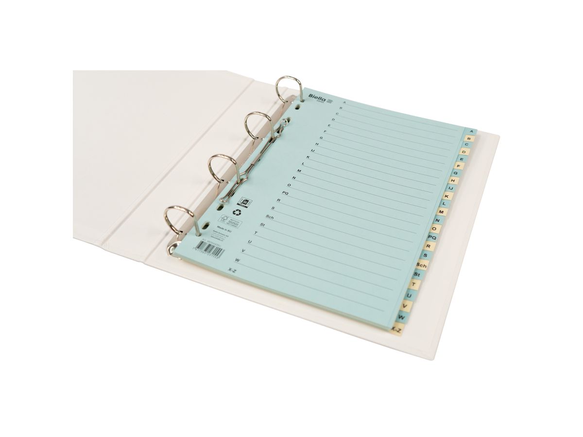 BIELLA Répertoires carton 210g A4 46244400U bleu/jaune A-Z 24 pcs. (7611365231553)