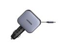 UGREEN Fast Car Charger 2-Port 145W 55910B Retractable Cable (6941876271405)