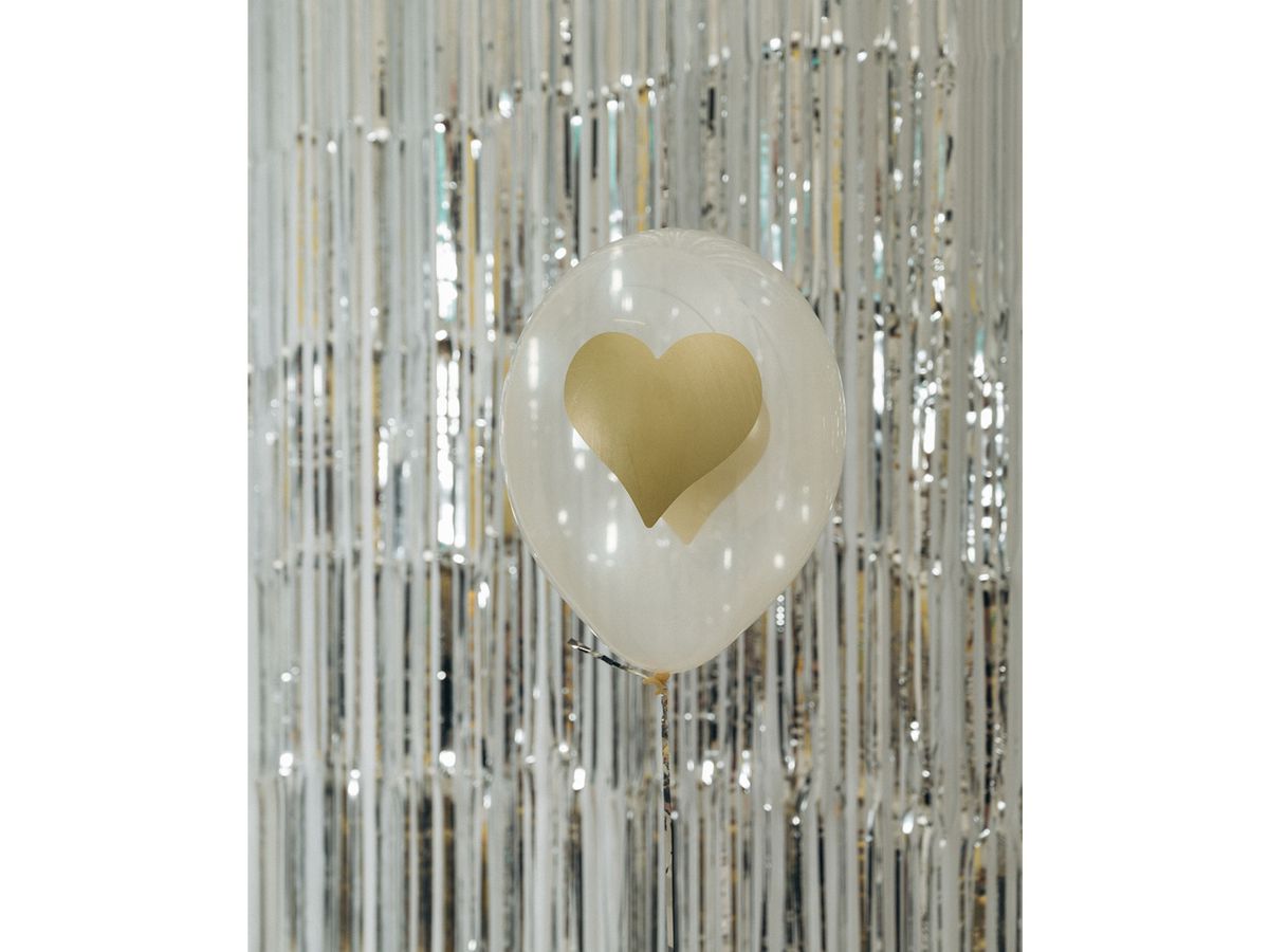 I AM CREATIVE Ballons Cur doré 27cm 1000-1059 transparent 6 pièces (7611983246854)