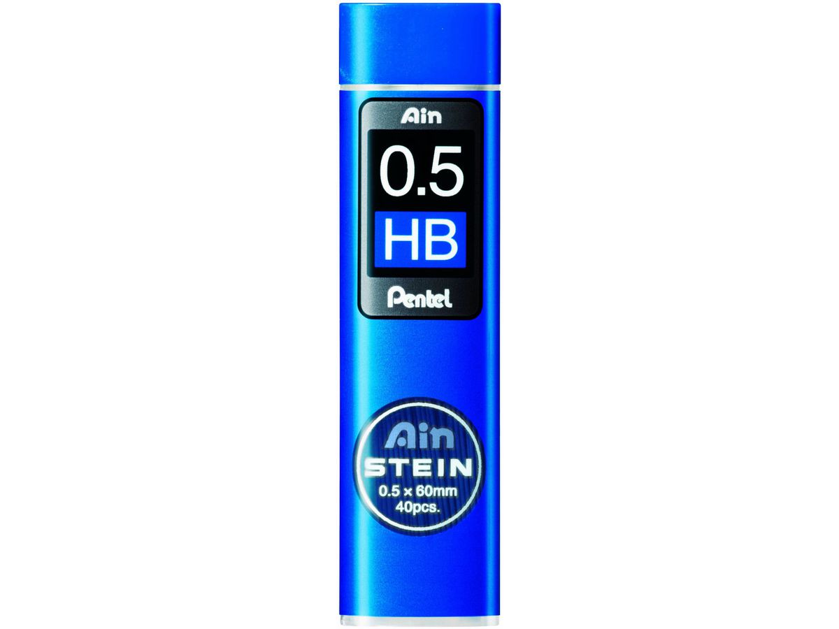 PENTEL Bleistiftmine AINSTEIN 0.5mm C275-HBO schwarz/40 Stück HB (4902506269249)