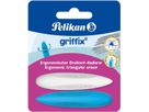 PELIKAN Gomme Griffix 605311 bleu/blanc 2 pièces (4012700605313)