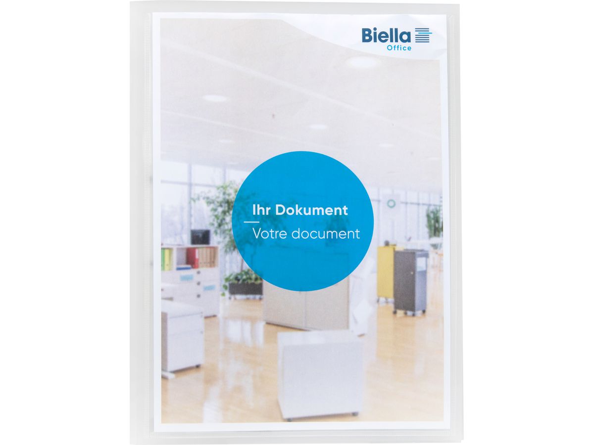 BIELLA Schnellhefter Pro-File #2 A4 16440203U transp.,PP,Sichttasche 80 Bl. (7611365367726)