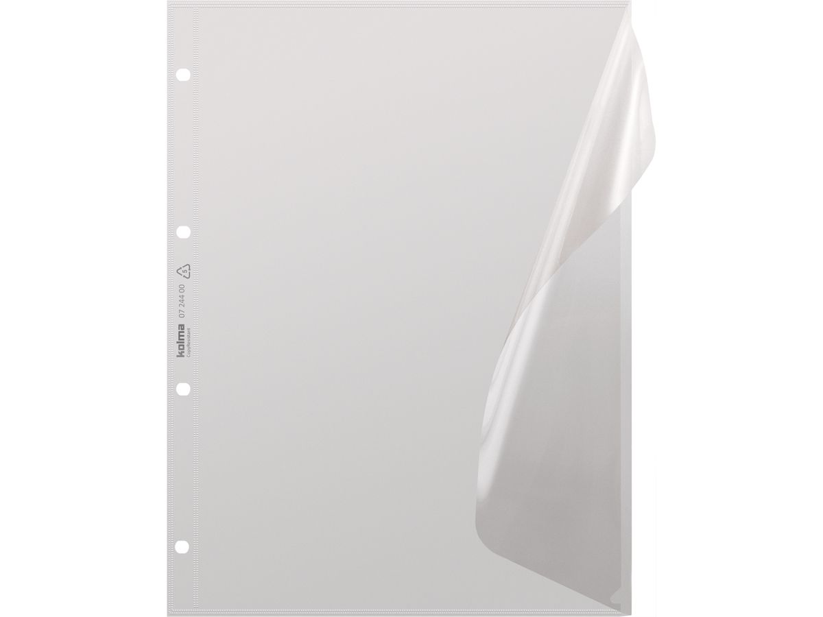 KOLMA Poche documents SuperStrong A4 07.644.00 transp.,rabat,4-trous 10pcs. (7611967070024)