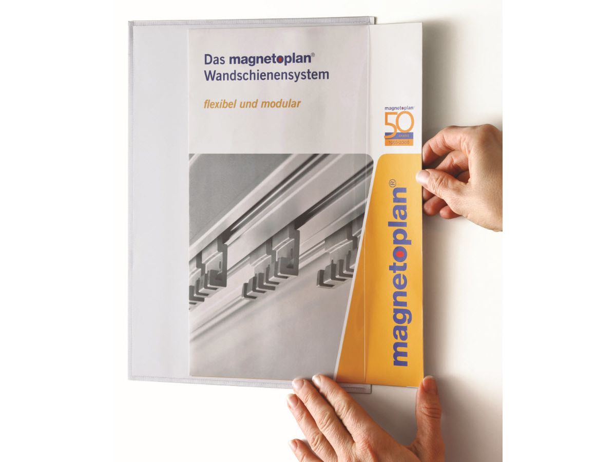 MAGNETOPLAN Dossiers Magnetofix A4 1120100 blanc en travers (4013695031705)