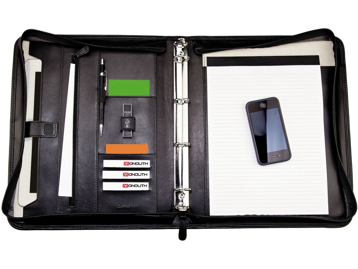 MONOLITH Konferenzmappe 2000002924 A4 schwarz Leder (5016469292400)