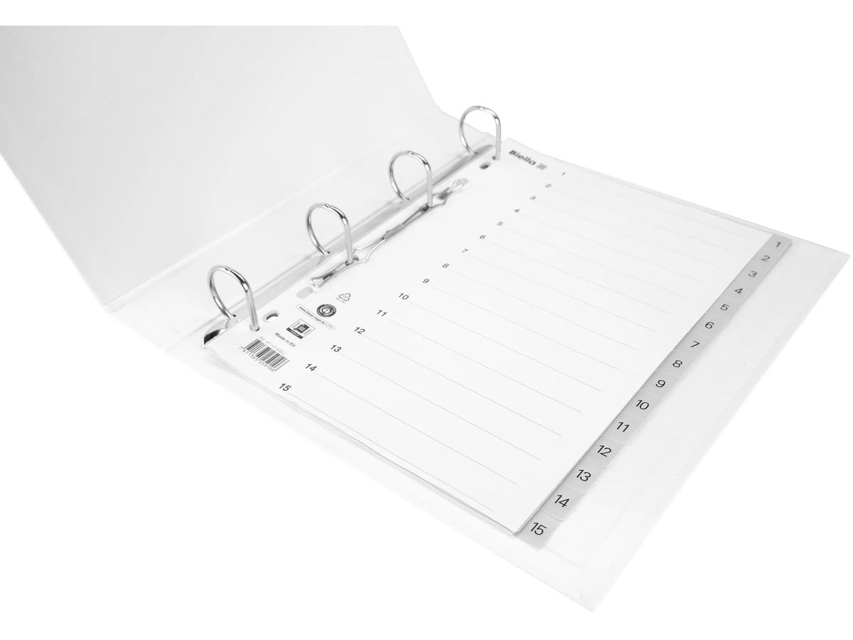 BIELLA Register PP A4 47141500U grau 1-15 (7611365259106)