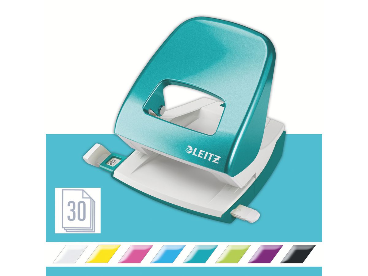 LEITZ Locher/Hefter WOW 5095 5095-10-51 eisblau, Bundle 30 Blatt (4002432114399)