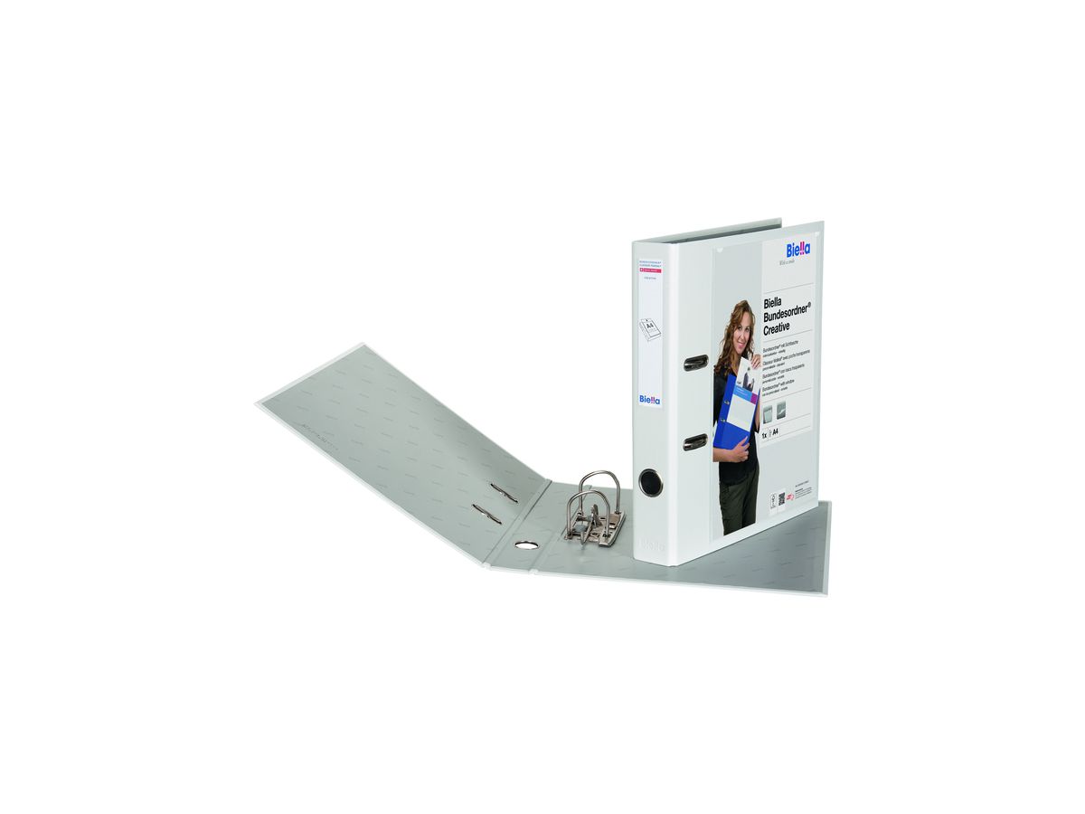 BIELLA Bundesordner Creative 4cm 10342401U weiss mit Sichttasche A4 (7611365381364)
