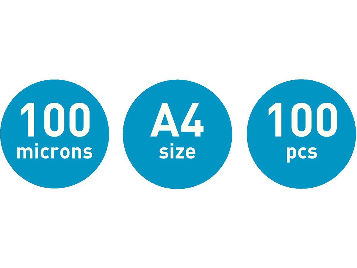 LEITZ Laminiertasche A4 33826 glanz, 100my 100 Stk (5411313338264)