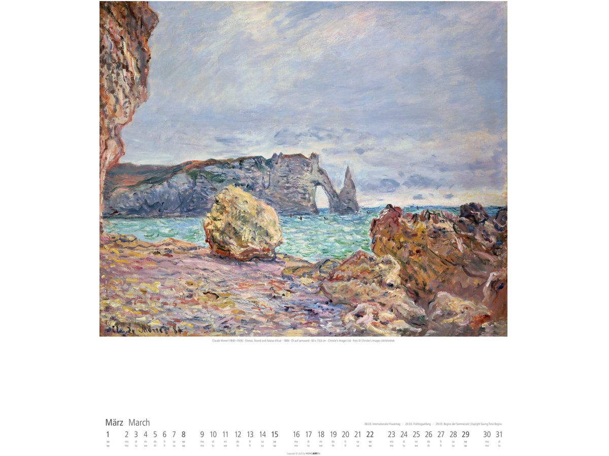 WEINGARTEN Calendrier 2026 2955900+26 Claude Monet DE 46x55cm (9783839901786)