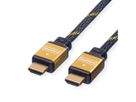 ROLINE HDMI High Speed Kabel, Eth. 11.04.5502 Gold, ST/ST, 2160p, 3D 2m (7611990193448)