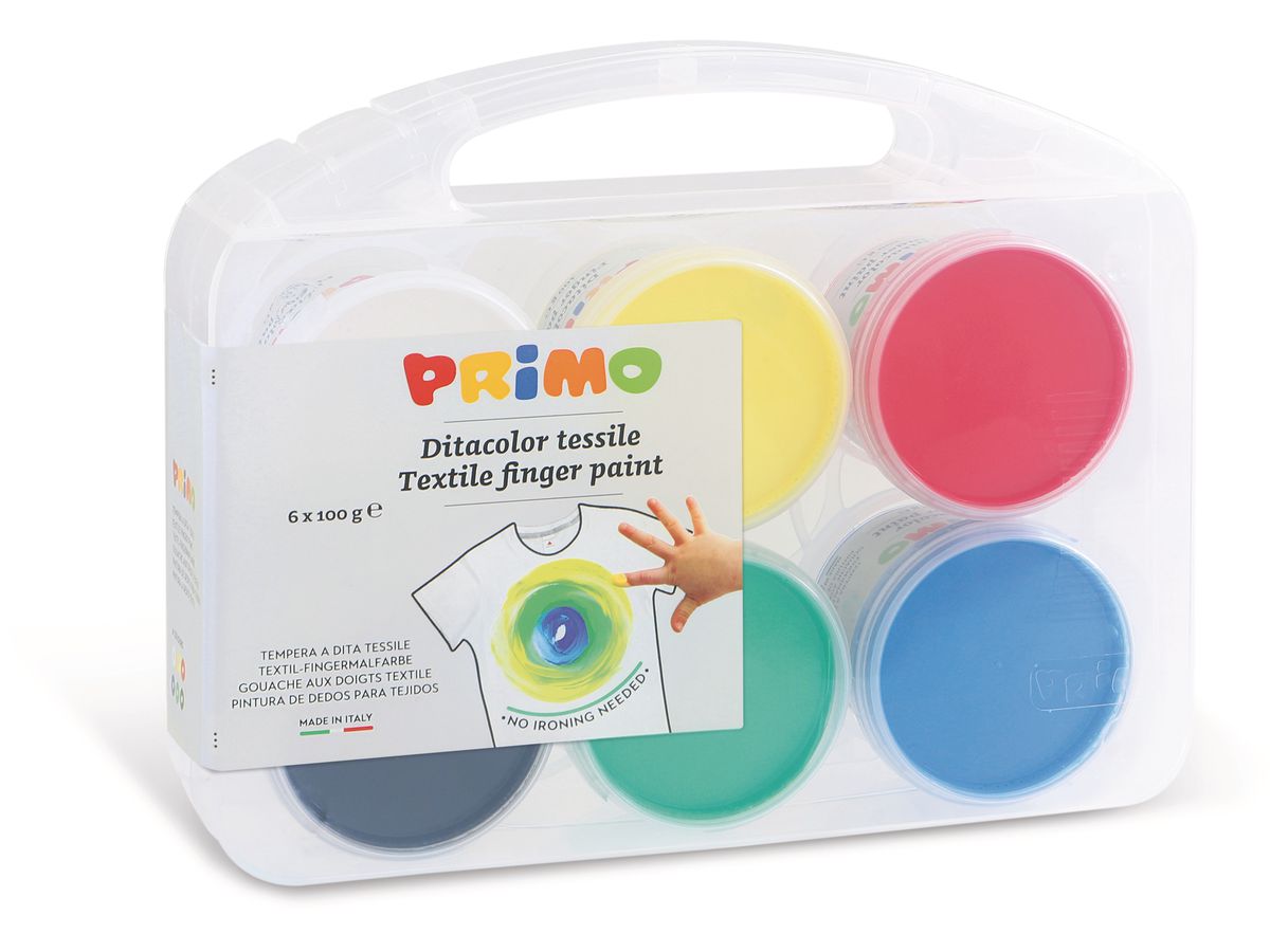 PRIMO pittura a dita 6x100g 228TXD100SP textil (8006919002281)