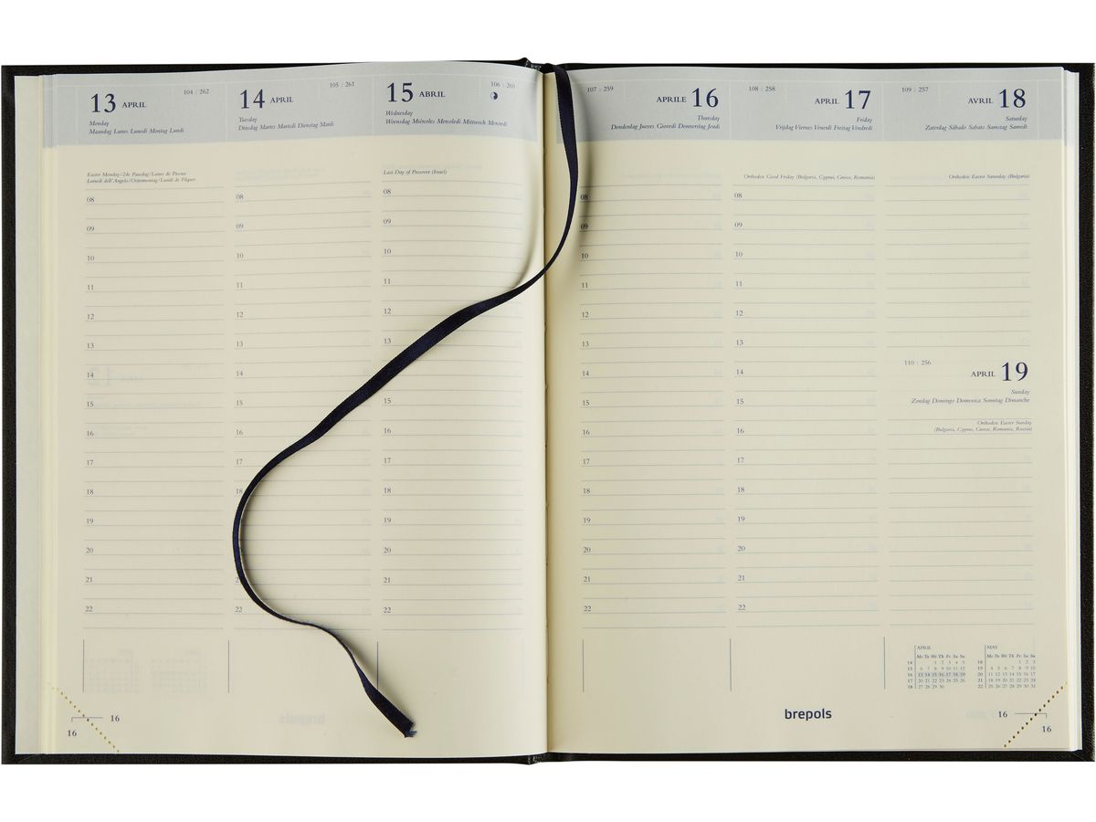 BREPOLS Agenda Timing Toile Ocean 2026 0.136.2065 1S/2P ass. 17.1x22cm (5412303377065)